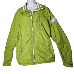 Abercrombie Fitch Saranac Lake Jacket Lime Green XL Zip Up Outerwear Gorpcore